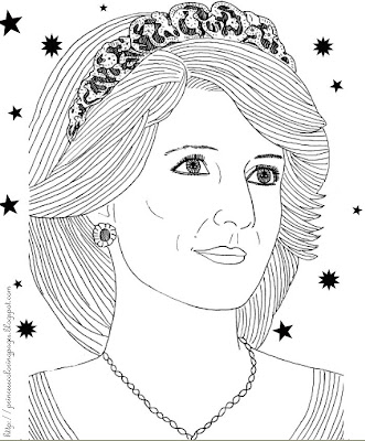 Princess Diana Coloring Pages princess coloring pages