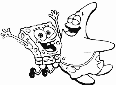 Printable Halloween Coloring Pages on Spongebob And Patrick Coloring Page