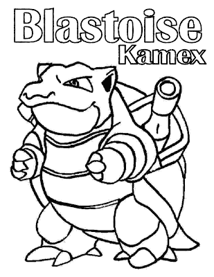 Pokemon Coloring Sheets on Pokemon Coloring Pages Brings You This Blastoise Coloring Book Picture