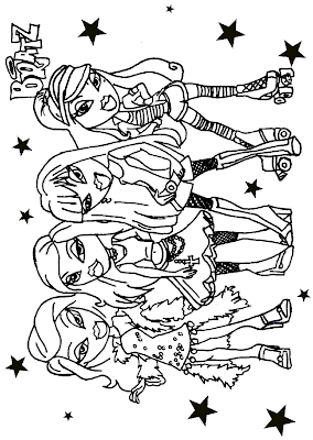 Bratz Coloring Pages on Bratz Coloring Pages  Bratz Coloring In
