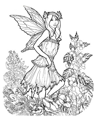 Advanced Coloring Pages on Here Is A Very Detailed Fairy Coloring Page That Older Girls Will