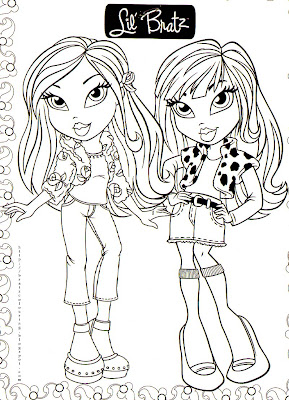 Bratz Coloring Pages on Bratz Coloring Pages Lil Bratz Coloring