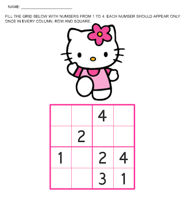 Printable Easy Sudoku on Hope You Like This Hello Kitty Easy Sudoku Puzzle For Beginners