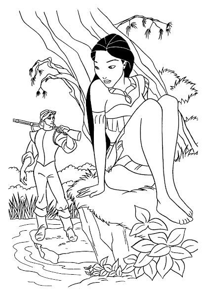 Disney Princess Pocahontas Coloring Pages Printable