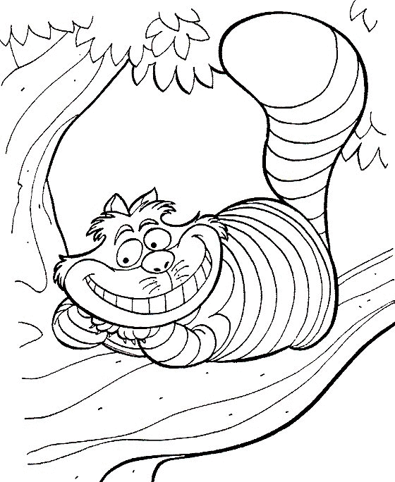 ALICE IN WONDERLAND COLORING PAGE