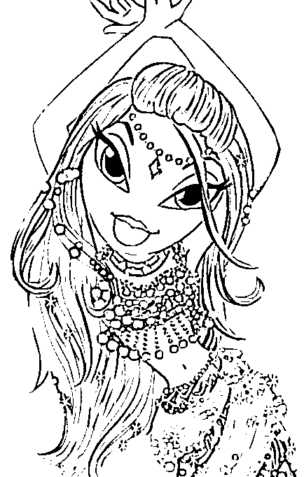 BRATZ COLORING PAGES: BELLY DANCING COLORING PAGE