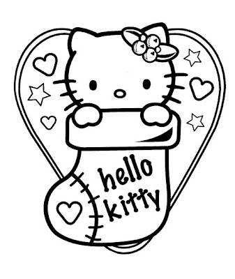  Kitty Coloring Sheets on And Here Are Some More Hello Kitty   Christmas Holiday Coloring Pages