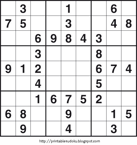 Printable Easy Sudoku on Printable Sudoku