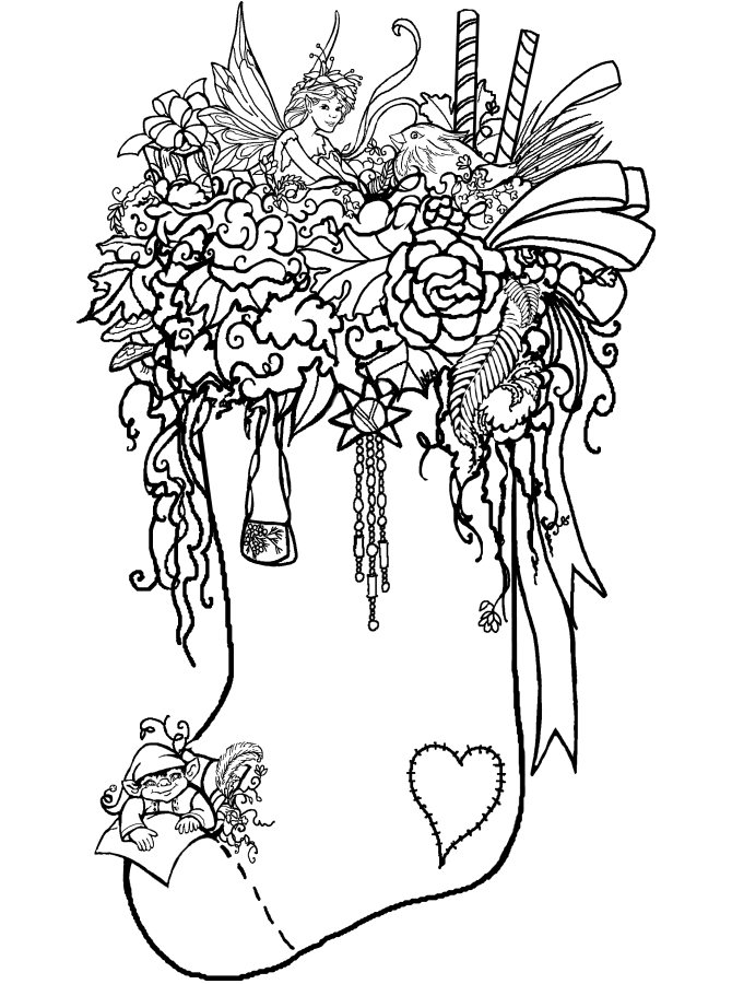Christmas Stockings Coloring Pages Christmas Stockings Coloring Pages