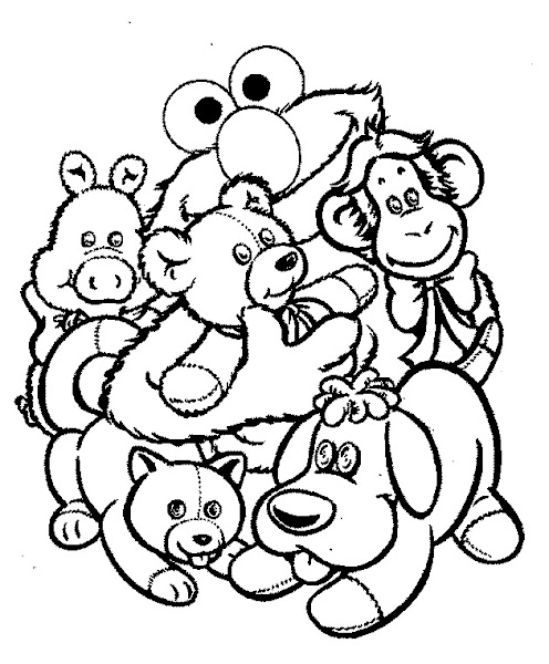 Free Elmo Coloring Pages