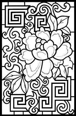 Stained Glass Coloring Pages Adult