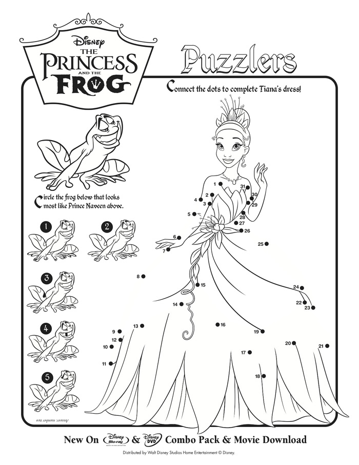 Interactive Magazine: DISNEY ACTIVITY SHEETS FROM PRINCESS AND THE FROG