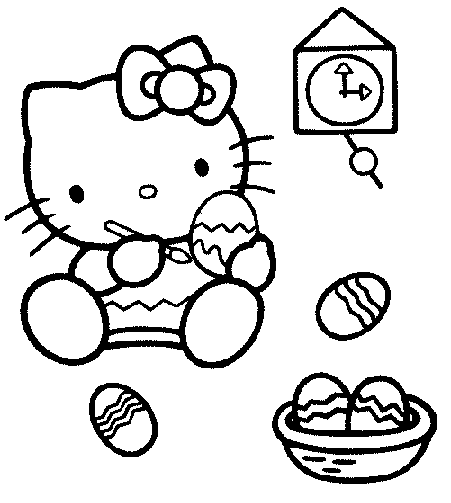 Hello Kitty Coloring Pages With Crayons : Easter colouring hello kitty Hello Kitty Coloring Pages With Crayons : Easter colouring hello kitty