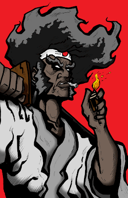 B A N G A The Art Of Cartoonist Khalid Birdsong Afro Samurai B A N G A The Art Of Cartoonist Khalid Birdsong Afro Samurai