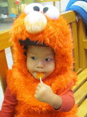 Alexandre as Elmo for Halloween