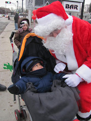 Alexandre and Santa Clause at the Two Mountain parade