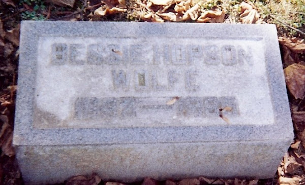 Bess Lander Hopson Wolfe's stone