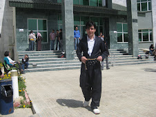 In front of the main building of the American University of Iraq- Sulaimani