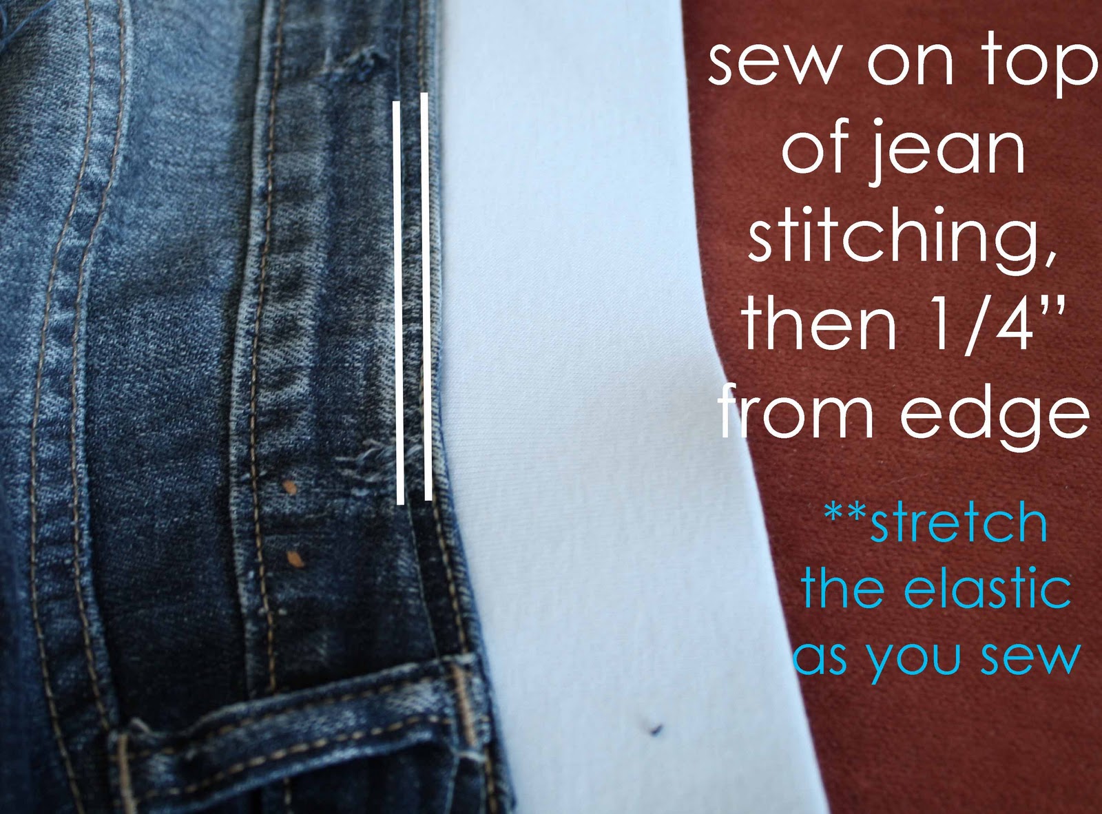 How to Sew a Waistband Extender for Jeans - Maternity Sewing