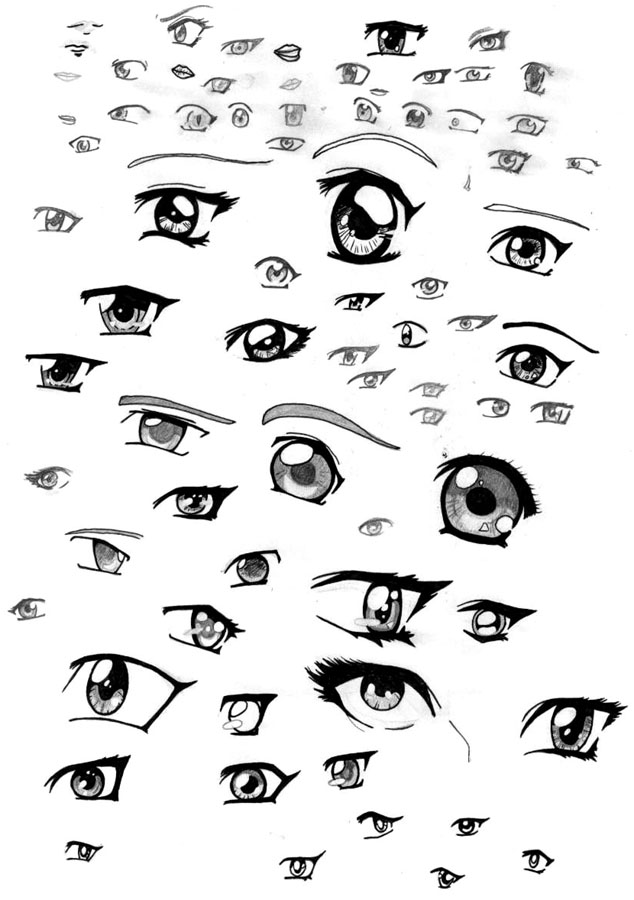 how to draw anime wolf eyes