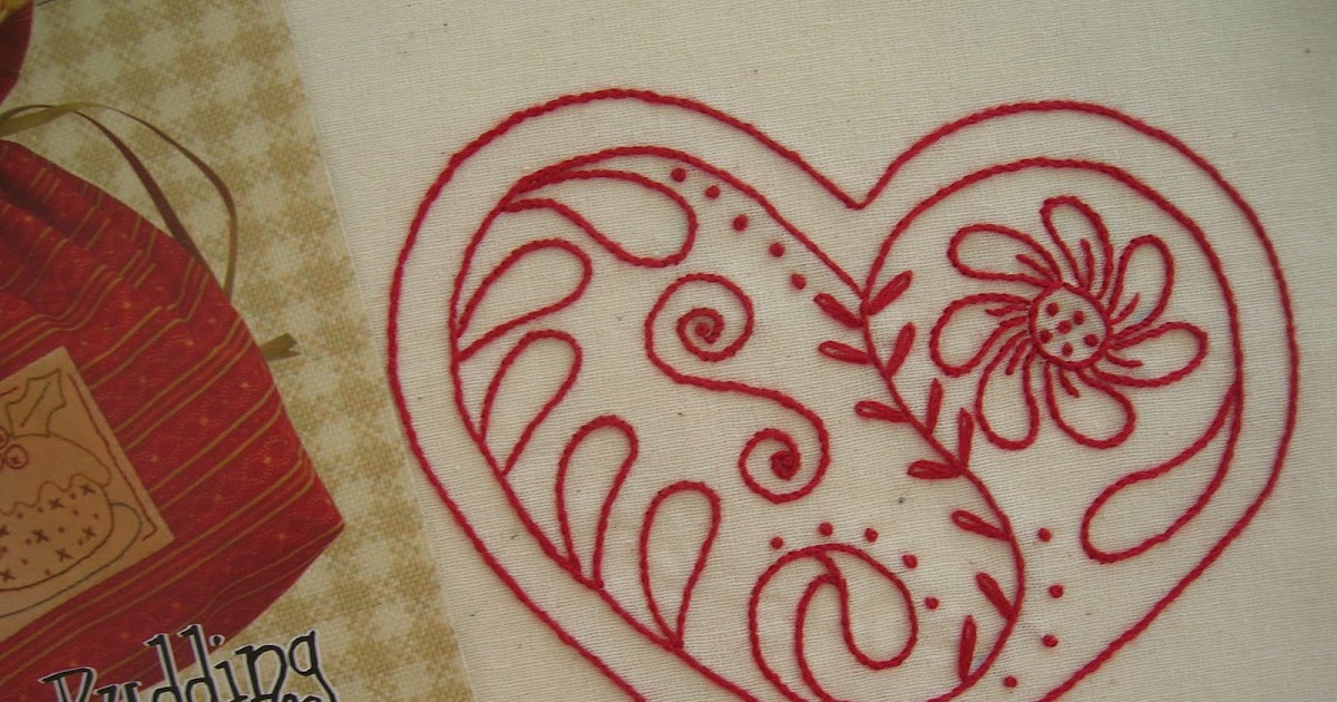 A Sampler of Stitches First attempt at Redwork embroidery