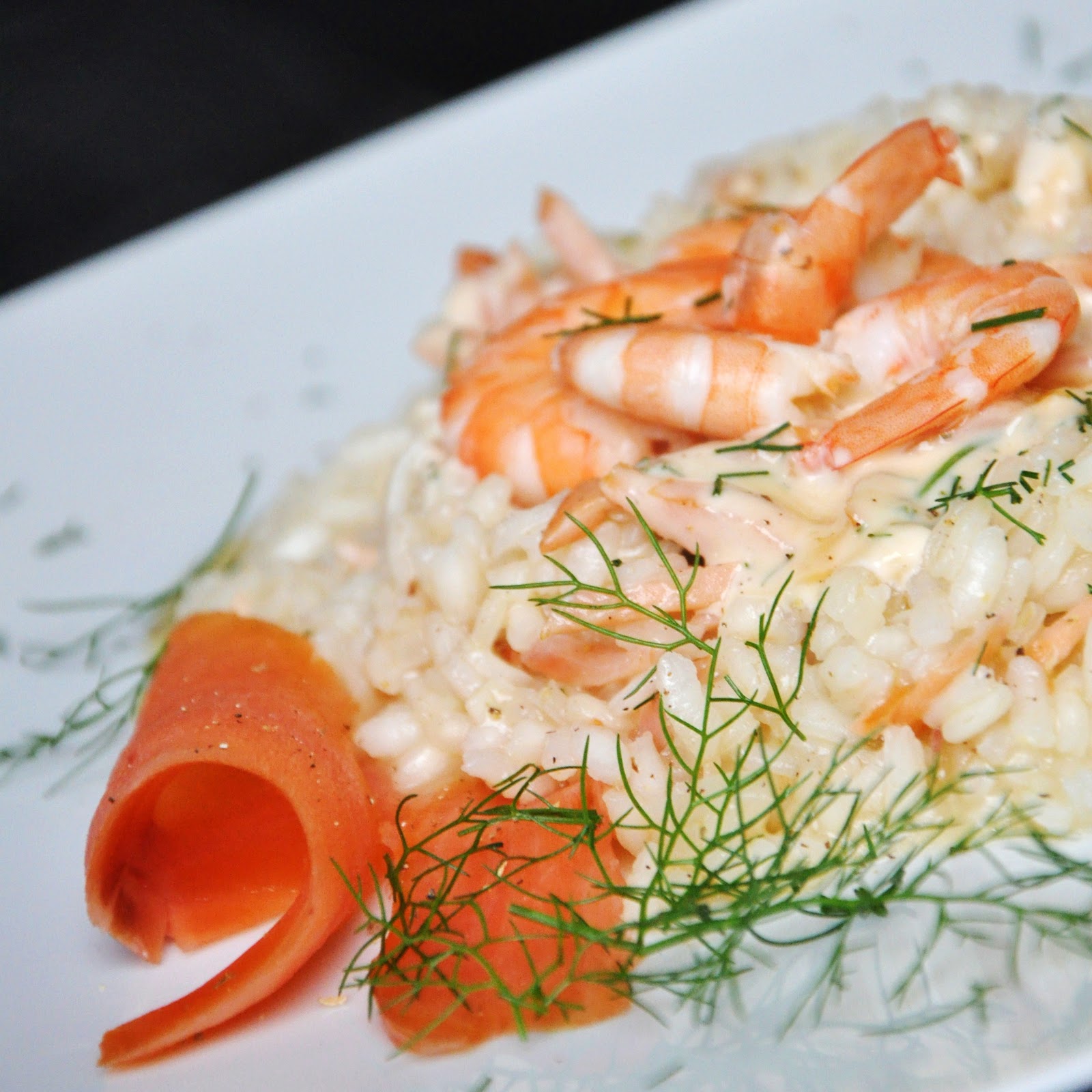 Risotto al salmone con gamberi ESSENZA IN CUCINA