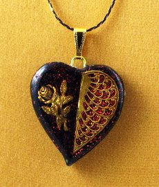polymer clay pendant