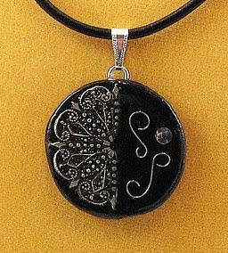 polymer clay pendant