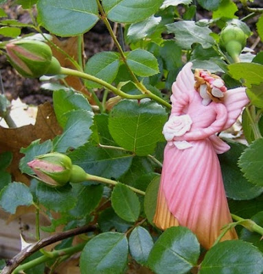 polymer clay fairy pendant