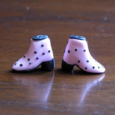 polymer clay shoe beads