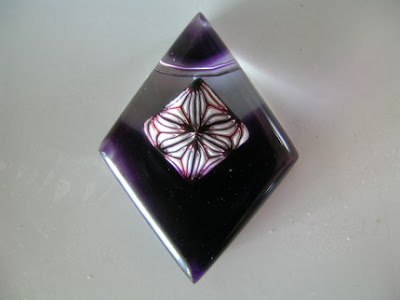 polymer clay resin pendant