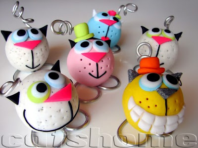 polymer clay cats