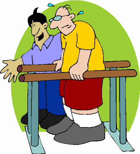 cartoon physical therapist