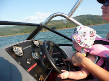 Driving the boat with mom!