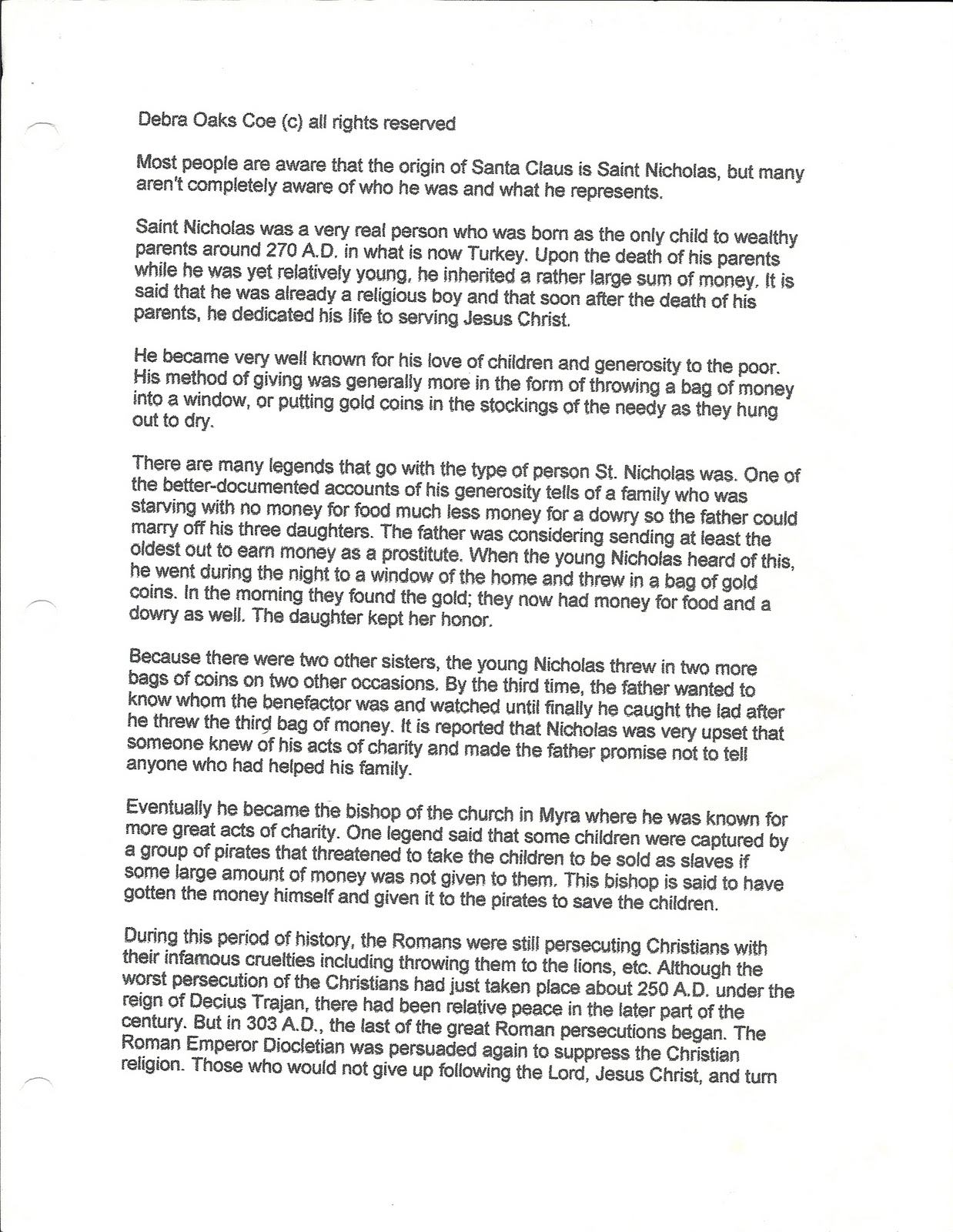 homemakers journal christmas legend and lore letter explaining santa