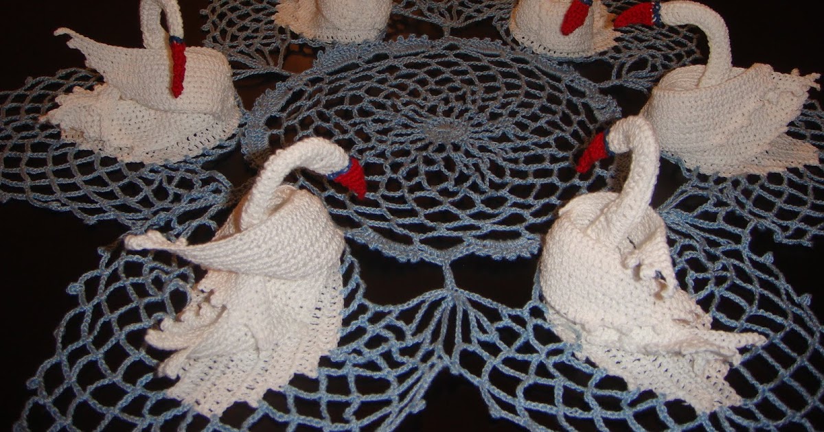 My crochet work: more innovative swans