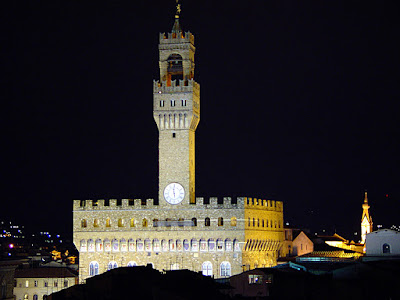 Palácio da Signoria na noite, Florença, a Cidade Medieval
