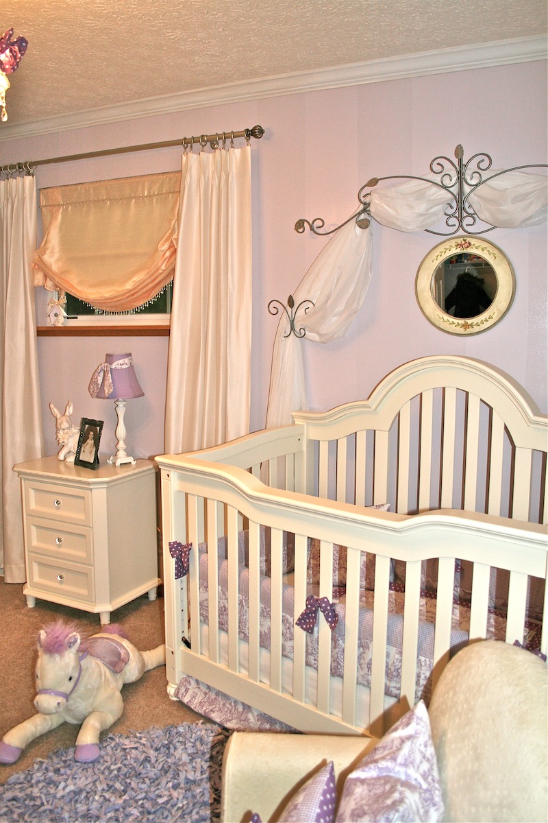 European Toile And Lavender Baby Nursery Design Dazzle The Wall Color Is Brushed Lavender By Valspar Decal Was Purchased Through A Site Called Mywalldecals