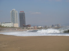 the beach at Barcelona