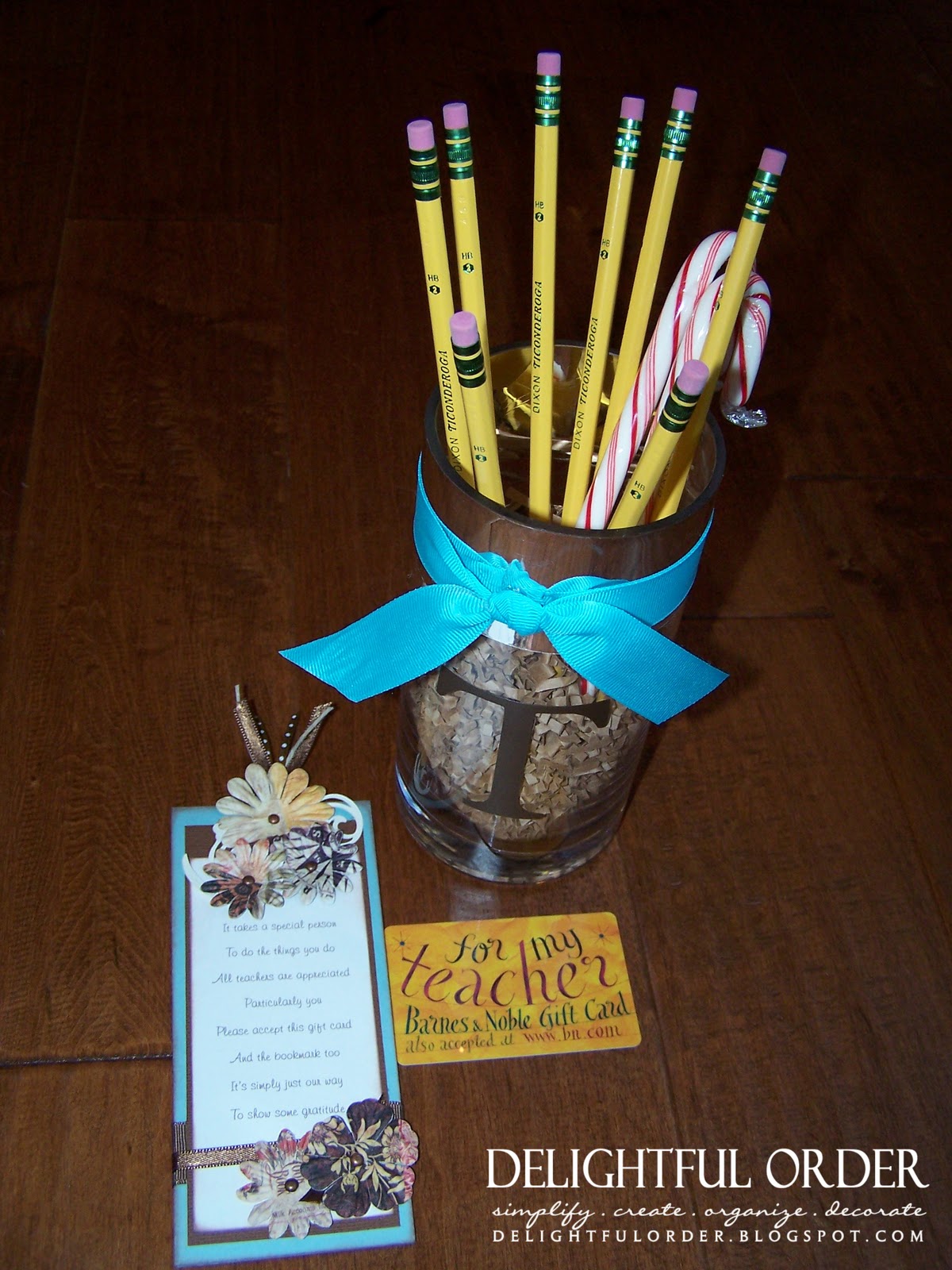 Delightful Order Teacher Gift Idea Bookmark/Pencil Holder