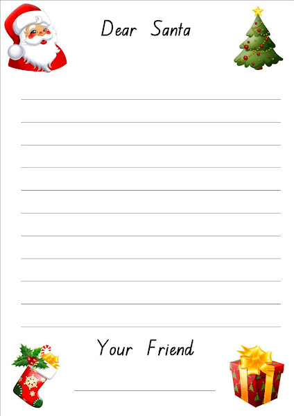 Santa Letter Writing Paper Template