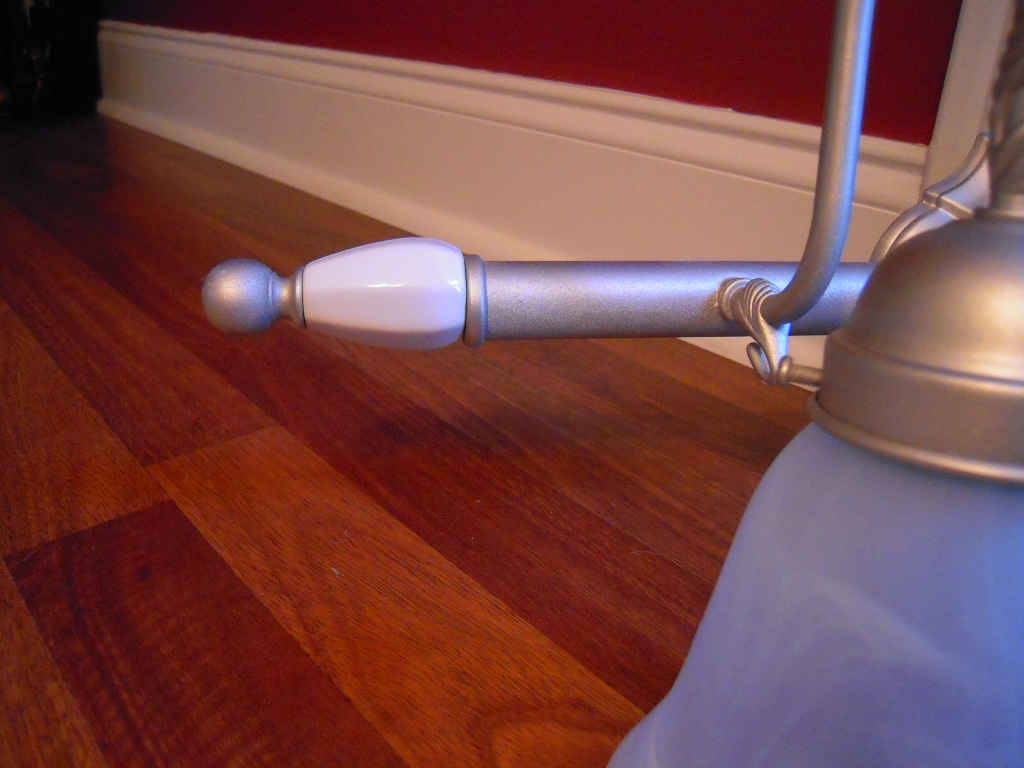 My Cottage Charm Goodwill Bathroom light fixture before and after