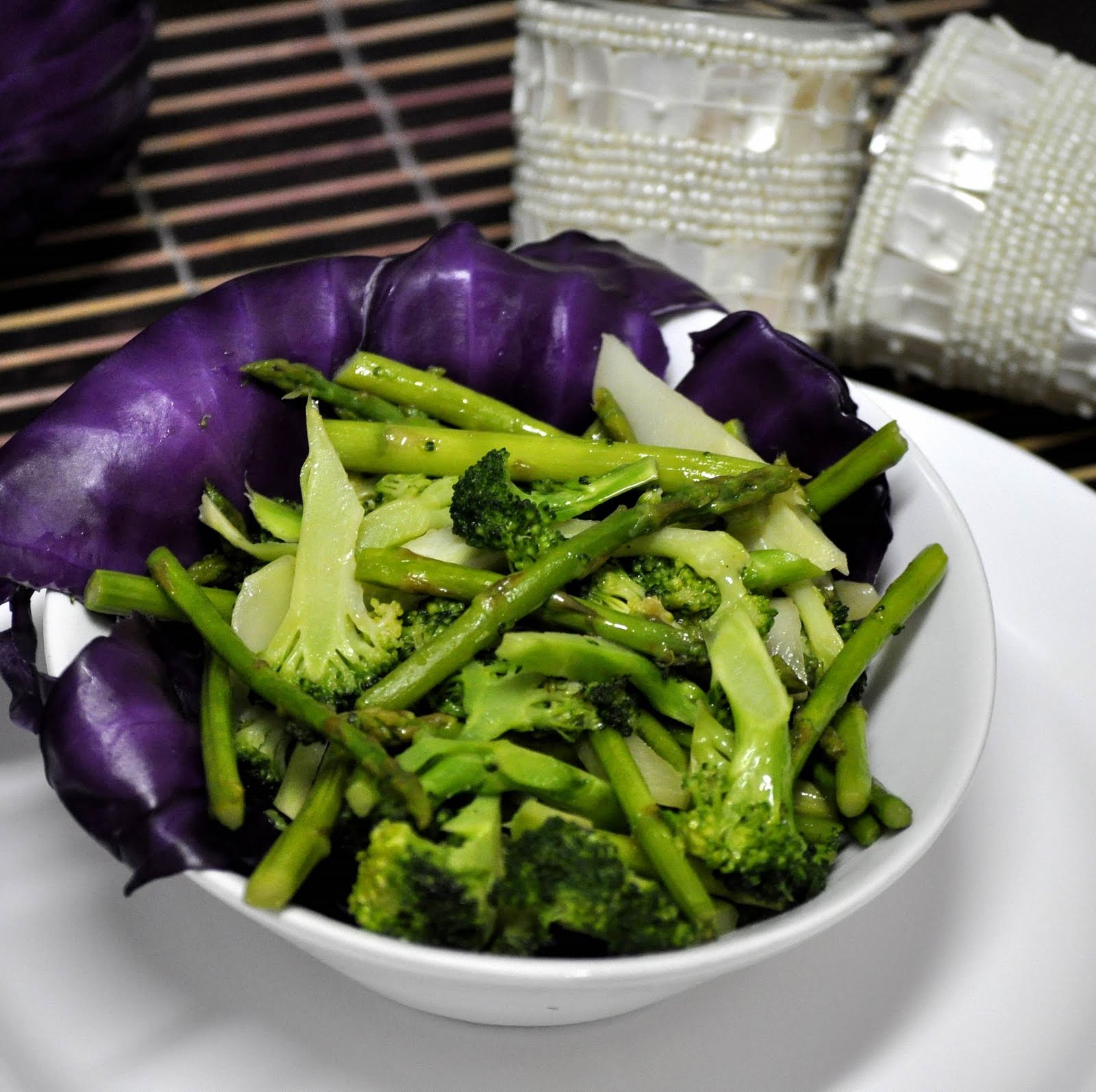 in vogue at home Broccoli & Asparagus Stir Fry