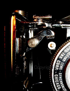 macro vintage antique camera black