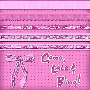 Camo, Lace and Bling   $4.50