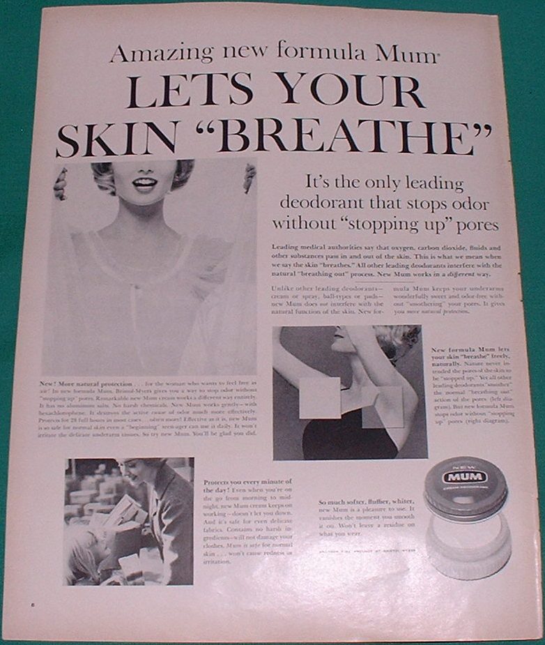 1959 Mum Cream Deodorant Magazine Ad Old Magazine Ads