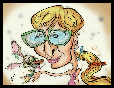 Paris Hilton caricature
