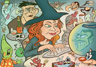 horror cartoon illustration