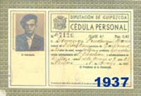 Cédula Personal 1937