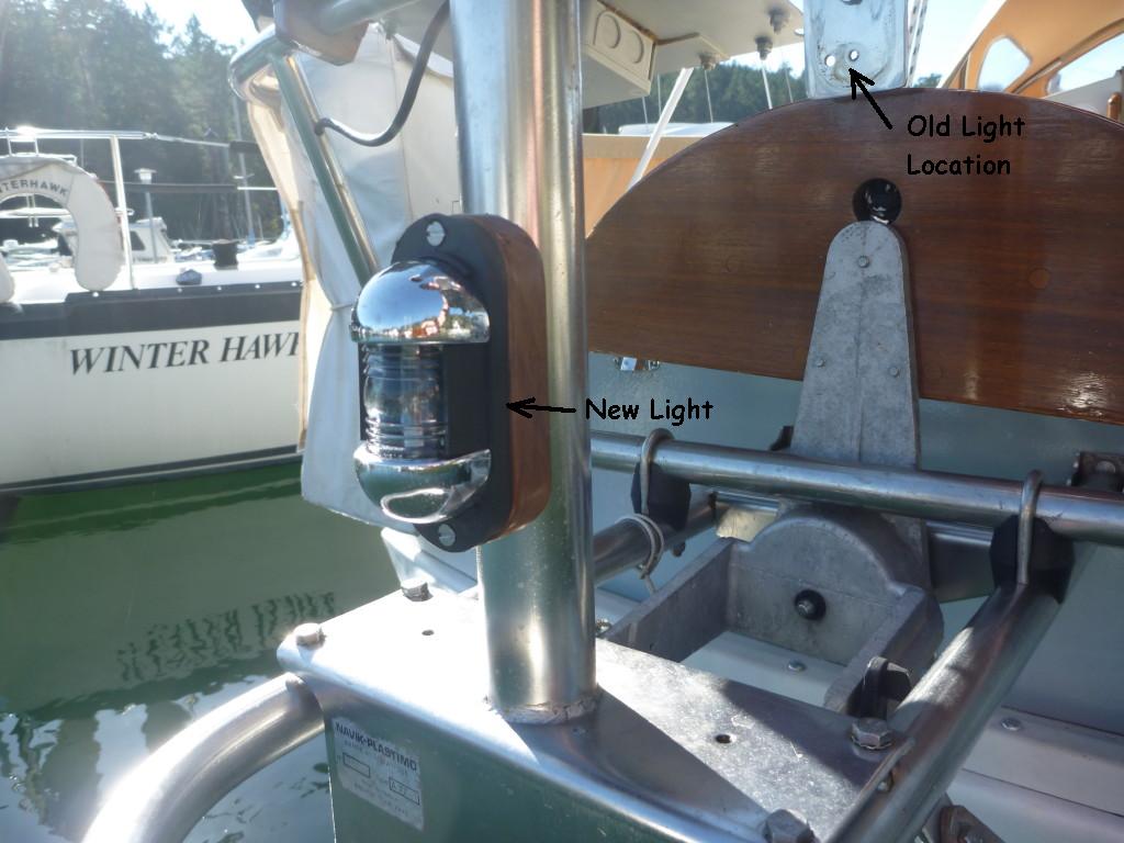 Mostly About Boats STERN LIGHT REPLACEMENT ONLY TWO DAYS WORK!